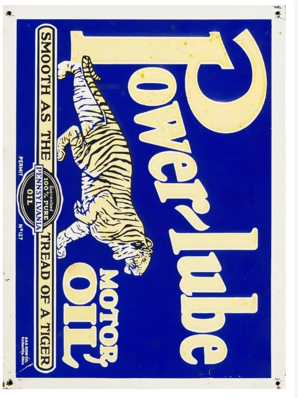 Power-Lube Motor Oil Metal Sign-- Like or Make an Offer for Discounted Shipping!